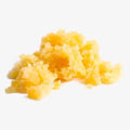 Garlic Cookie Crumble Rosin substance on a white background